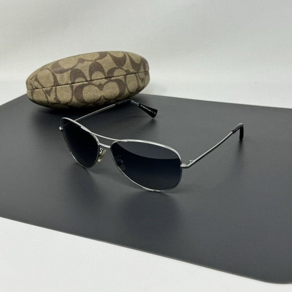 Coach Aviator Sunglasses HC7028 (L915) Jaclyn 9138/17 59 [] 13 135 Silver main image 16